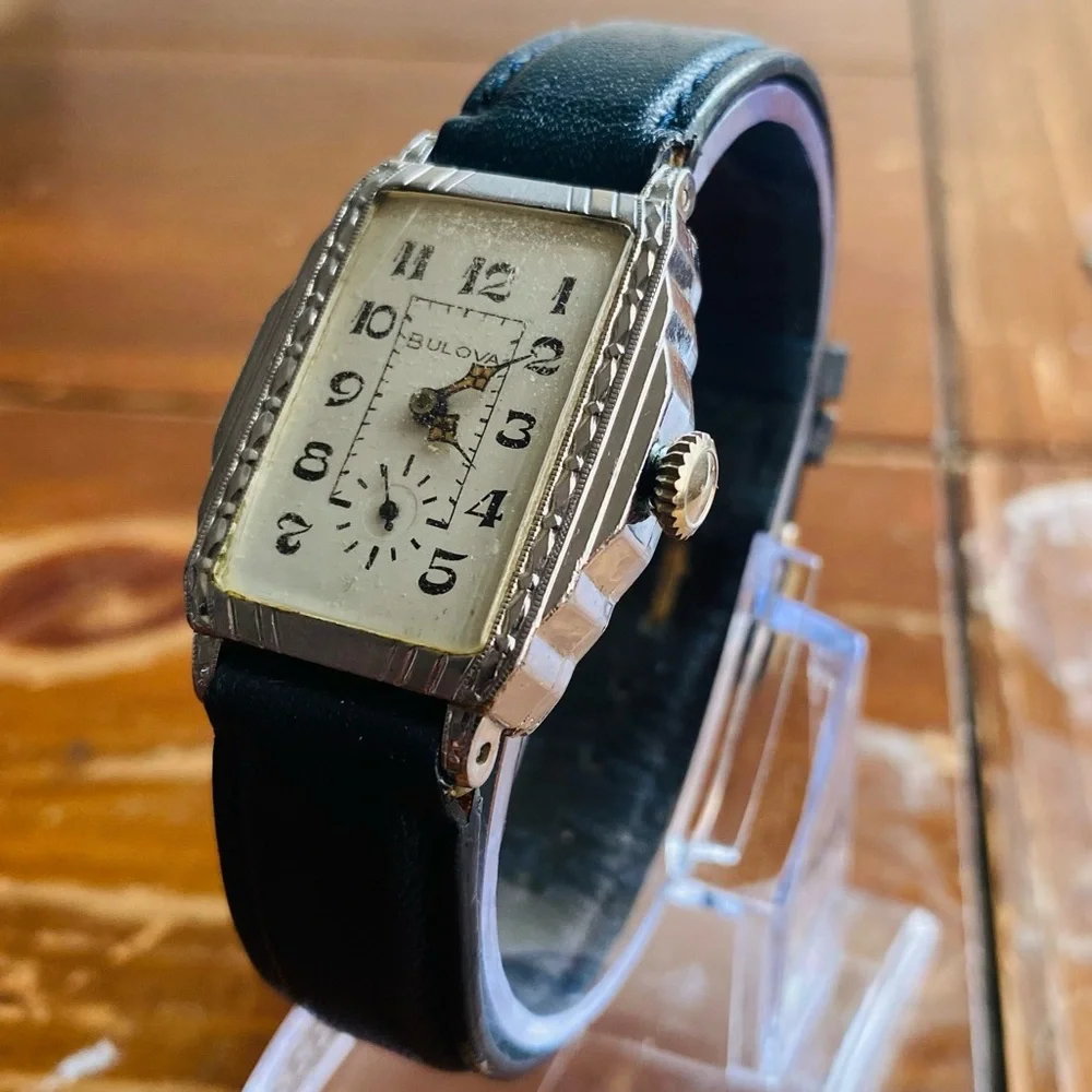 1927 ART DECO BULOVA WATCH 14KGF